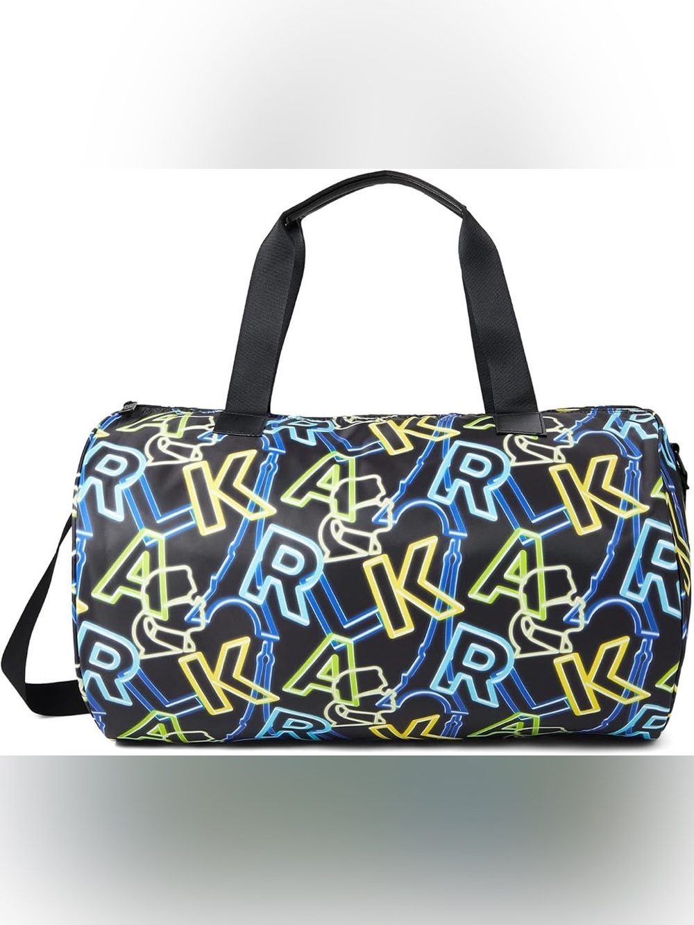 Karl Lagerfeld Paris Amour Essential Neon Letter Travel/Gym Duffel Bag